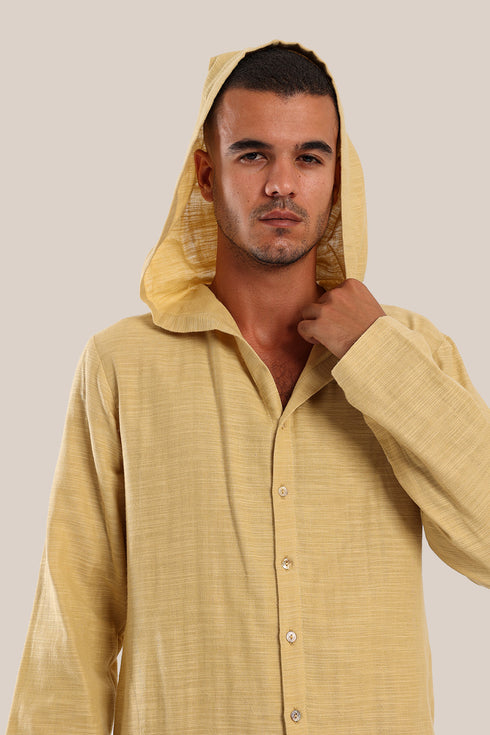 Hooded Shirt with button down front and back